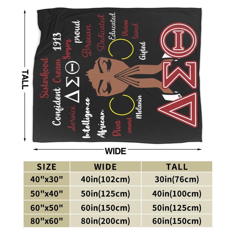 Sorority Gifts Blanket Throw Flannel Lightweight Comfortable Warm Paraphernalia Blankets