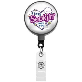 BEKECH K-Pop Inspired Series Retractable Badge K-Pop Fans Gift Korean Drama Fans Gift Music Team Army Members Fans Gift (Seokjin)