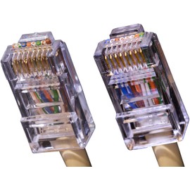 Triplett GEM High Speed Modular CAT6 Pass-Thru Connector, Male, 100 Pack (CAT6-HSPJAR)