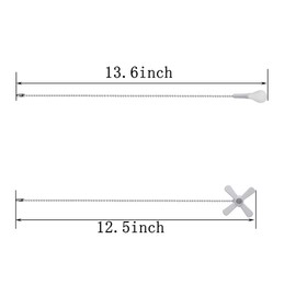 sunswan Ceiling Fan Pull Chain, 2pcs 3mm Diameter Beaded Ball Fan Pull Chain, 13.6 Inches Fan Pulls Set with Connector (White)…, short