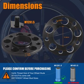 GAsupply 5x120mm Wheel Spacers 15mm, 2PCS Hubcentric Forged Spacer Hub Bore 72.56mm Thread Pitch M12x1.5 with Lug Bolts, Compatible with E36 E46 E90 E92 E60 318i 323i 325i 328i 330i 335i 525i 545i