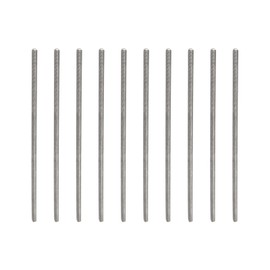 Rebower 10pcs Full Thread Rod 304 Stainless Steel Rod Bar Stud for Clamp and U-Bolt M3 x 120mm Male Thread 0.5mm Pitch Silver