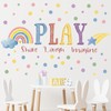 Mfault Playroom Wall Decals Stickers, Inspirational Play Share Laugh Imagine