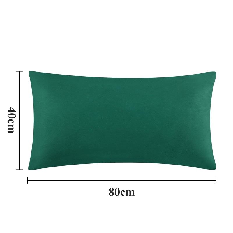 Aisbo Pillowcase, 40 x 80 cm, Set of 2, Green,