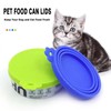 Novique 5 Pack Pet Covers/Dog Cat Lids/Universal BPA Free/Silicone Pet