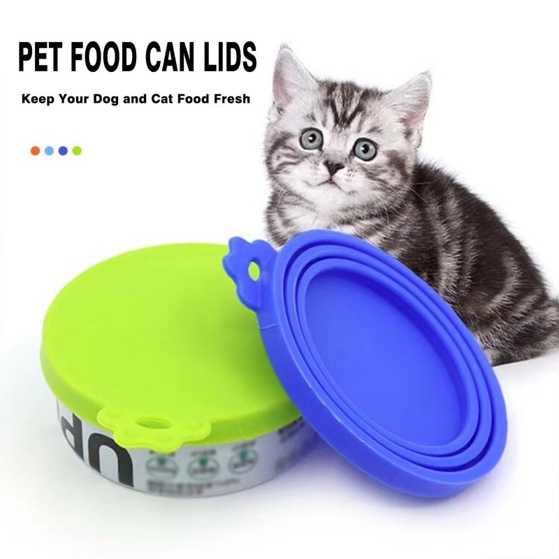 Novique 5 Pack Pet Covers/Dog Cat Lids/Universal BPA Free/Silicone Pet