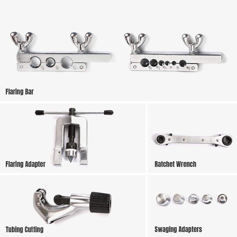 Thorstone Single Flaring Tool & Swaging Tool Kit for HVAC,