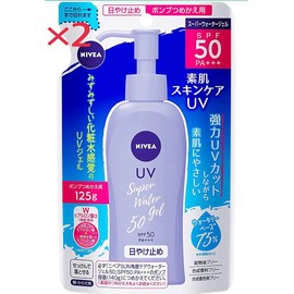 Nivea Sun Protective Water Gel SPF50/PA+++ Refill 4.2 oz (125 g) x 2