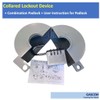 Gascem Door Knob Lockout Device (Matt Silver, 1 Padlock). Door
