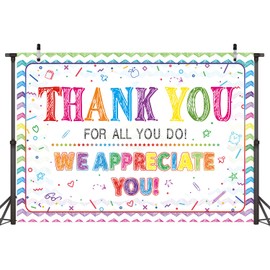 We Appreciate You Banner Backdrop 7x5FT Thank You for All You Do Background We Appreciate You Teachers Staff Doctors Nurses Employee Appreciation Party Decorations Supplies