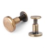 FTVOGUE 20pcs Metal Rivet Flat Head Copper Brass Screws Nuts