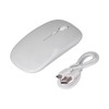 Wireless Mouse Rechargeable DualMode 2.4G Ergonomic Mute Optical Computer Accessories(White