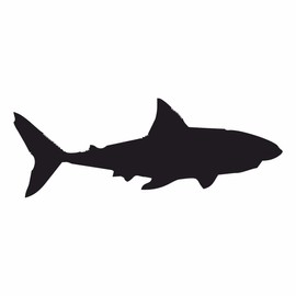 AMA SHOP prespaced shark black color pvc sticker for wall decals car motorcycle helmet camper boat