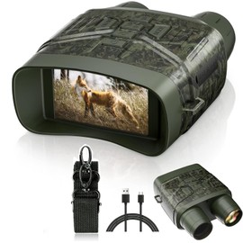 Night Vision Binoculars 4K,3" LCD Screen Night Vision Goggles with 4000mAh Rechargeable Batteries,5X Infrared Night Vision Scope,Photo & Video Recording for Spotting,Camping