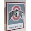 Handcrafted Greeting Card - Happy Birthday - Ohio State Buckeye