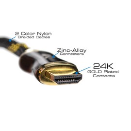 QualGear QG-PCBL-HD20-6FT 6' HDMI Premium Certified 2.0 Cable with 24K Gold Plated Contacts, Supports 4K Ultra HD, 3D, 18Gbps, Audio Return Channel, Ethernet