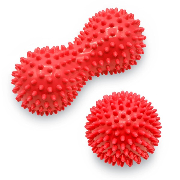 Beenax Hard Spiky Massage Ball Roller Set - Perfect for