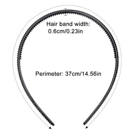 2 Pack Plastic Headbands, Fine Tooth Headbands for Outdoor Sports Yoga Headbands