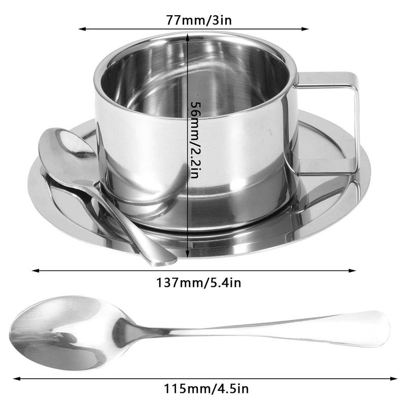 Nikou Cups - Saucers - Set, Coffee Cup with Tray