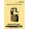 POWERMATIC 87 20" Band Saw Operating Instructions Manual