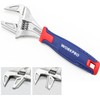 WORKPRO 2-in-1 Adjustable Wrench and Pipe Wrench, 42mm Wide Jaw,