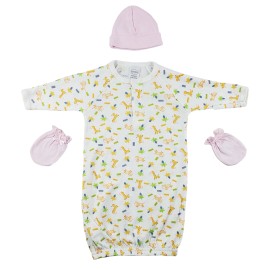 UD_Gown, Cap And Mittens - 3 Pc Set Cs_0044