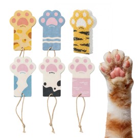 Etenpo Cat Paw Dish Sponge for Pet Bowls and Kitchen, 6 Pack Cute Kitchen Sponges for Dishes, Expandable Dog Sponge for Cleaning Food Water Bowls & Home Use, Non-Scratch Cellulose Scrub (7.5x11.5cm)