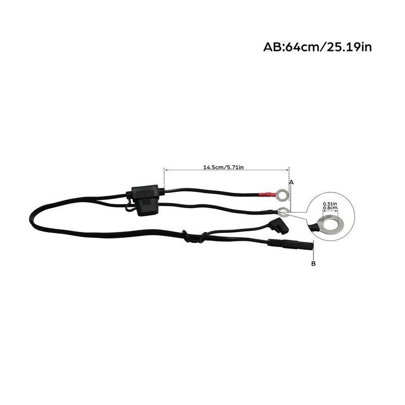 TCMT Battery Cable Terminal Cord Connector Harness Charger Fit For