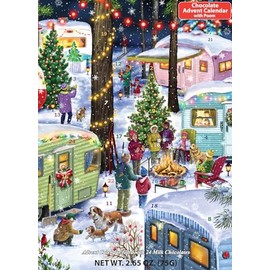 Vermont Christmas Company 'Camping for Christmas' Chocolate Advent Calendars - with Twas the Night Before Christmas Poem & Festive Shaped Chocolates