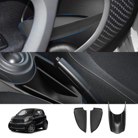 SHAOHAO Organiser Set 3 in 1 Compatible with Smart Forfour w453 / Fortwo C453 2014-2019 (Door Organiser + Centre Console Organiser) Smart 453 Accessories (Pack of 3)