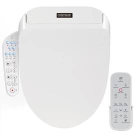 KERDE P30B Bidet Toilet Seat - Dual Control (Side Panel & Remote), Warm Water Wash, Heated Seat, Warm Air Dryer, LED Night Light,Existing Toilets Electric Bidet Elongated Electronic Heated Smart