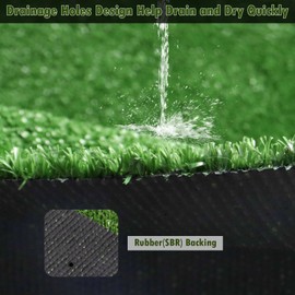 Weidear 0.4 inch Short Artificial Grass Turf 7X13FT, Synthetic Turf Lawn, Indoor Outdoor Green Fake Grass Rug Mat, Garden Balcony Grass Rug with Drainage Holes, Customized Sizes