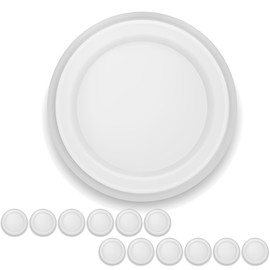 XILMARK Yoghurt Lids Compatible with La Fermière, Yogurt Lids 67 mm, Reusable Yogurt Lids, Adjustable Yogurt Jar Lids, Plastic Lids for Large Yogurt Cups (Pack of 12)