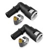 2Pcs 800-416 Quick Disconnect 90 Degree Elbow Connectors w/Clamps for
