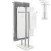 VERSSURE Marble Base Freestanding Towel Rack, 3-Tier Standing Towel Holder