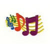 Music Notes Colourful Iron-On Patch Appliqué Sheet Music Notes Patch