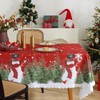Fadcaer Christmas Table Cloth, Red Christmas Tablecloth, Christmas Table Decoration,