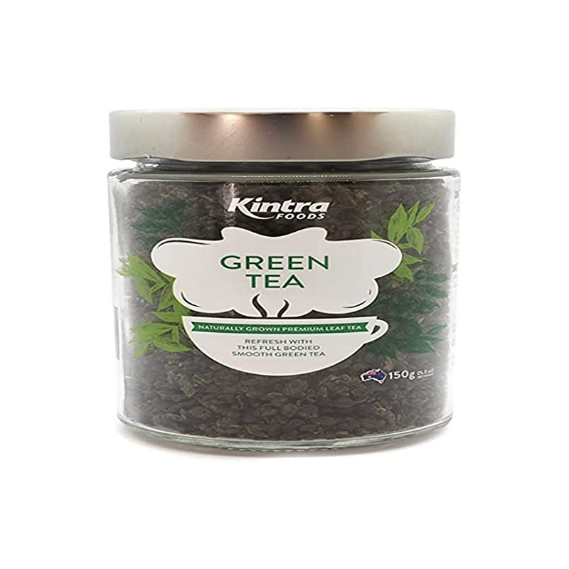 Kintra Foods Organic Loose leaf Green Tea Glass Jar 150