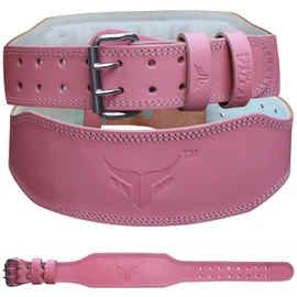 Mytra Fusion Weight Lifting Belt Womens Gym Belt 7MM Thick and 4" wide 100% Real Leather Lifting Belt Women, Ladies weightlifting belt Powerlifting Bodybuilding and Workout belt (X-Large, Pink)