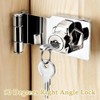 Litensh 3 Inch Right Angle Hasp Lock with Key Alike,