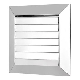 Ventilation Grille 150 mm, Stainless Steel Ventilation Grille with Moving Slats, Lockable Ventilation Grille for Extraction and Ventilation of Interior Air (Silver)