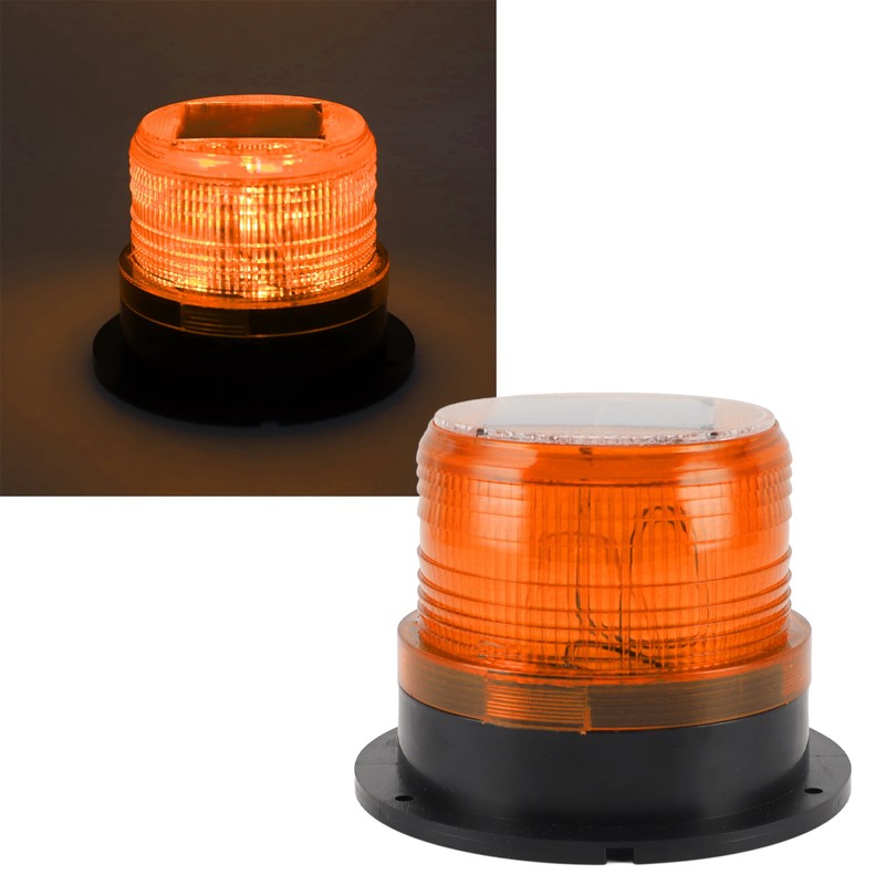 Solar Beacon Light Caution Light 8 LED Dusk to Dawn