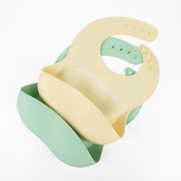 C+H Brothers Silicone Bibs with Food Catcher for Babies and
