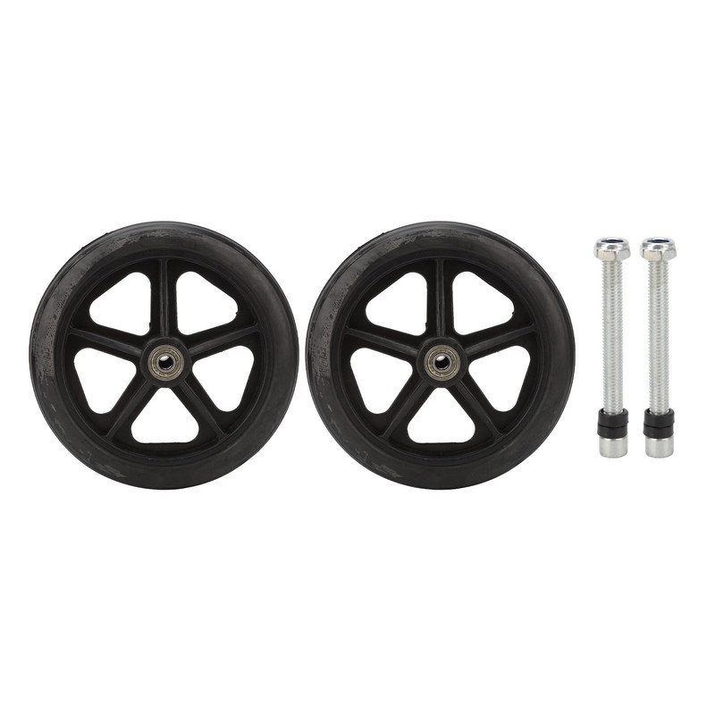 2pcs Replacement Wheel Professional Black Safe PU Front Wheel Accessory
