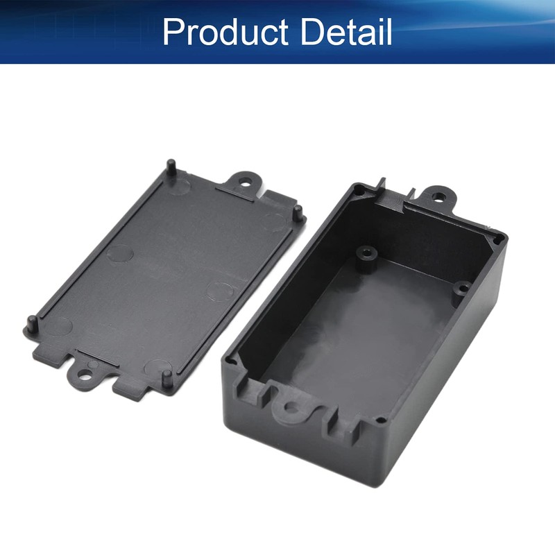 Heyiarbeit 5Pcs 2.56"x1.50"x0.87" ABS Black Dustproof Electronic Junction Box Enclosure