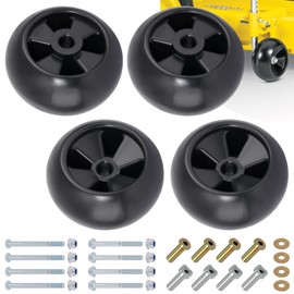XaXmTee Lawn Mower Deck Wheels 4 Pack Deck Wheels with Full Accessories Kit Replace for John Deere AM116299 AM125172 AM133602 M111489 Replace for MTD 734-04039 753-04856 734-3058