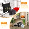 YAYODS 4 Pack Rabbit Hay Feeder Bag, 4 Holes Hanging