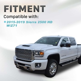 Front Bumper Skid Plate Chrome Compatible with 2015-2019 GMC Sierra 2500 3500 HD Replace 23178964 GM1053103