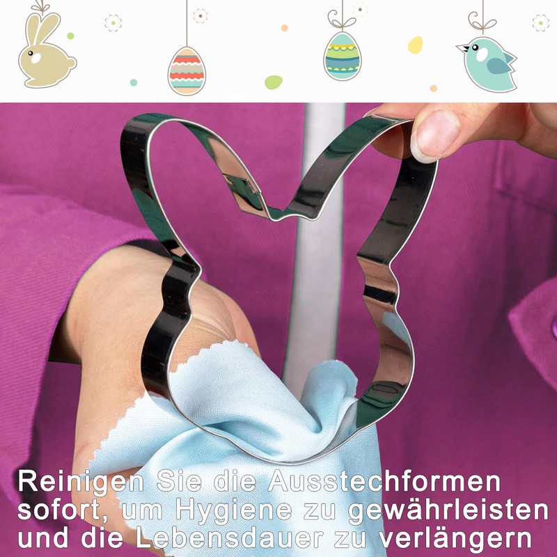 Linkbro Ausstecher Ostern [12 Stück ], 304 Edelstahl Ausstechförmchen Ostern