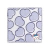 Chiikawa Heart Towel Handkerchief, Blue Pile 41-1170080, Approx. 9.8 x